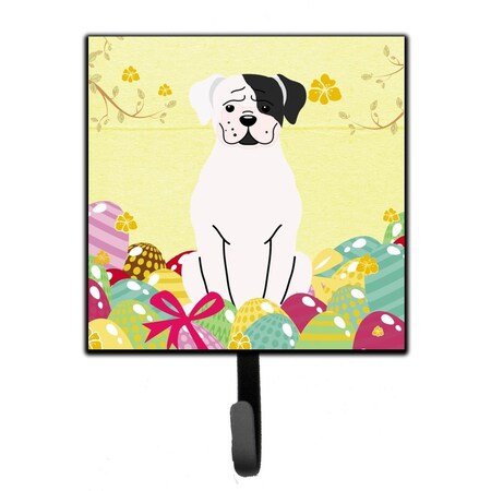 Jensendistributionservices Easter Eggs White Boxer Cooper Leash or Key Holder MI1713580